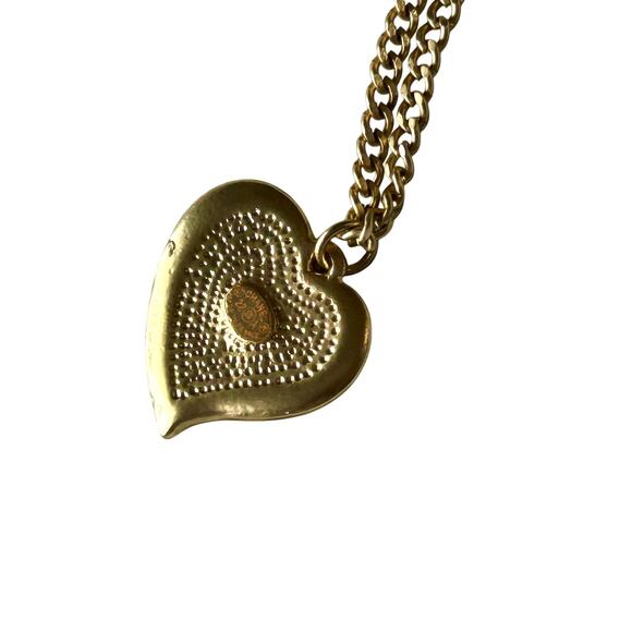 Genuine 18k Gold Plated Chanel Black Enamel Heart CC Logo Luxury - Picture 6 of 6